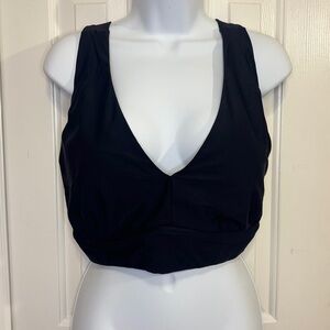 Universal Standard Swim Top plus Size S-16 | Black Criss Cross Back Bikini | NWT